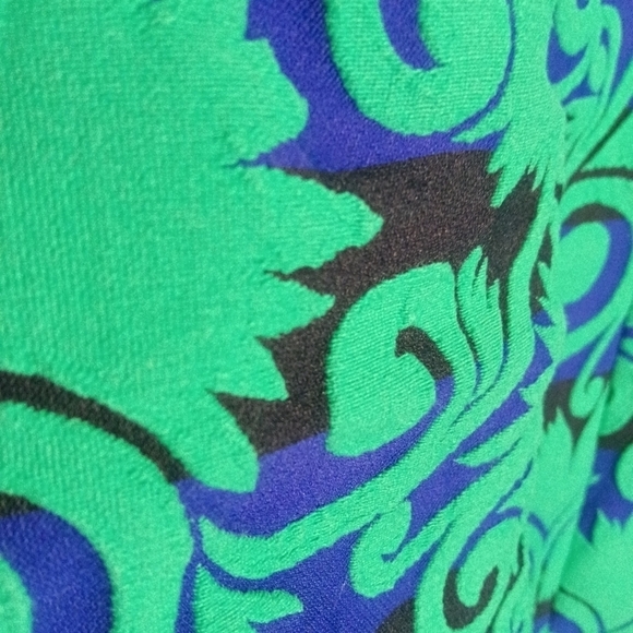 J Crew Jacquard Sleeveless Dress Navy Green Petite 8P - Picture 5 of 13